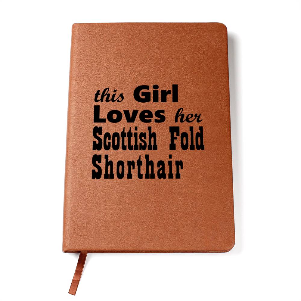 Scottish Fold Shorthair - Vegan Leather Journal