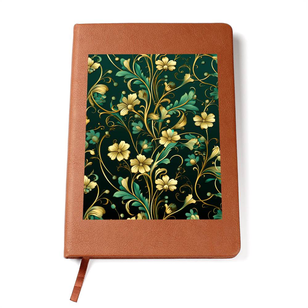 Ornate Gold Cover 083 - Vegan Leather Journal