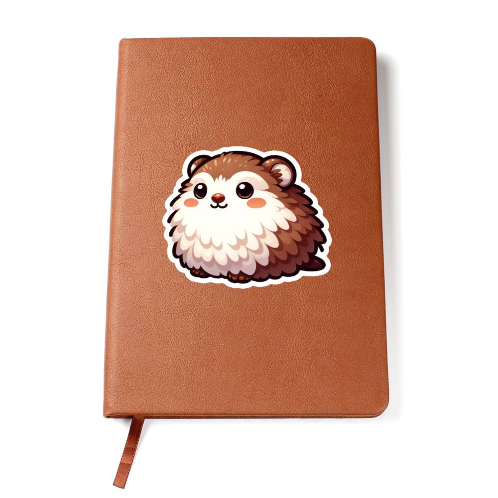 Cute Lemming sticker 84 - Vegan Leather Journal