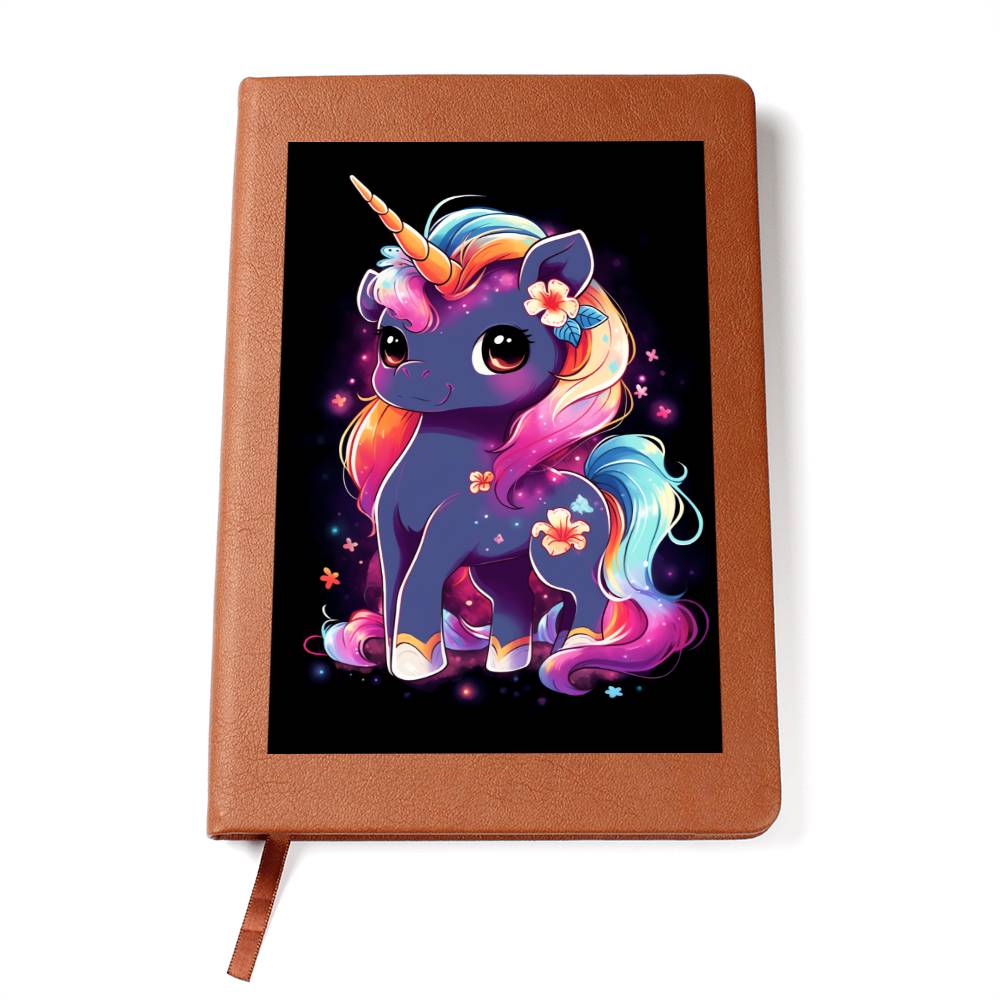 Cute Unicorn 012 - Vegan Leather Journal