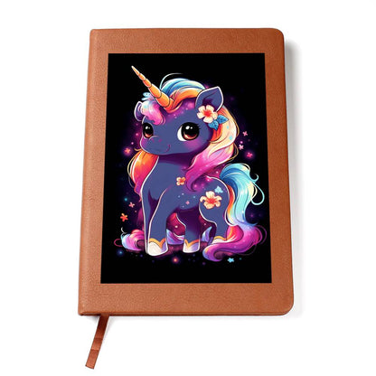 Cute Unicorn 012 - Vegan Leather Journal