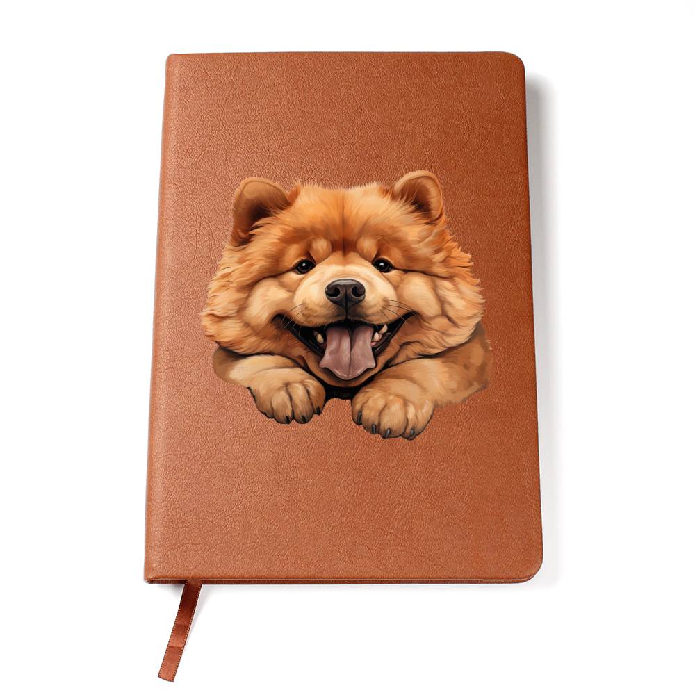 Chow Chow Peeking - Vegan Leather Journal