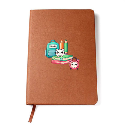 Cute Back to School Sticker 034 - Vegan Leather Journal