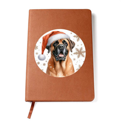 Christmas Dog - Boerboel - Vegan Leather Journal