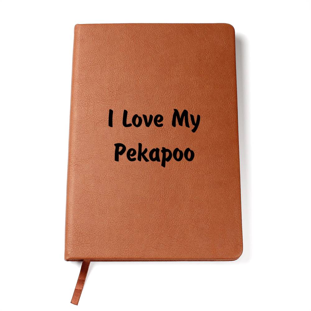 Love My Pekapoo v4 - Vegan Leather Journal