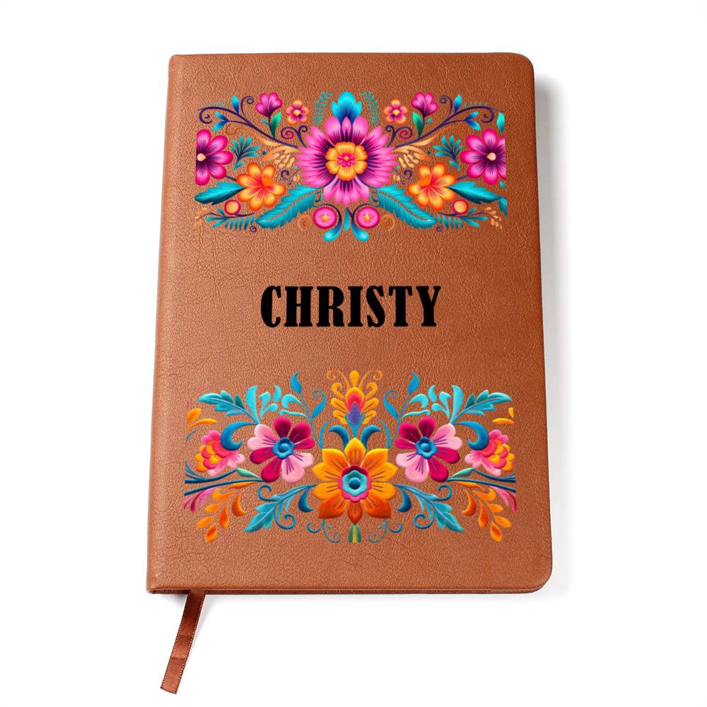 Christy (Mexican Flowers 1) - Vegan Leather Journal