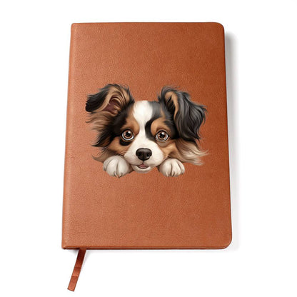 Papillon Peeking - Vegan Leather Journal