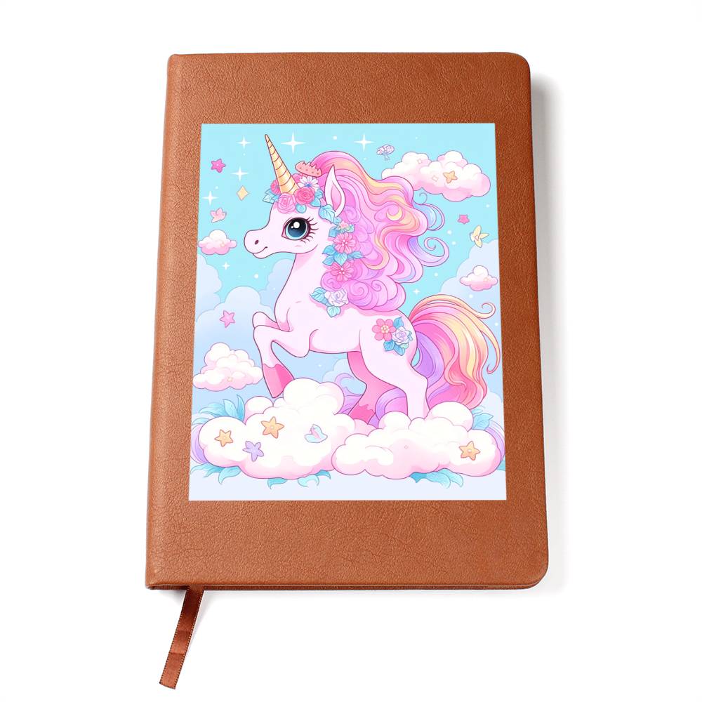 Cute Unicorn 108 - Vegan Leather Journal