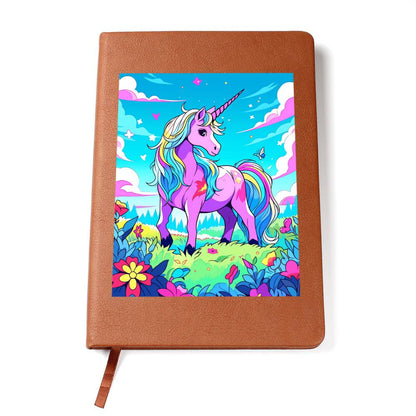 Cute Unicorn 082 - Vegan Leather Journal