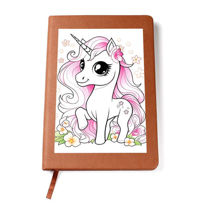 Cute Unicorn 103 - Vegan Leather Journal