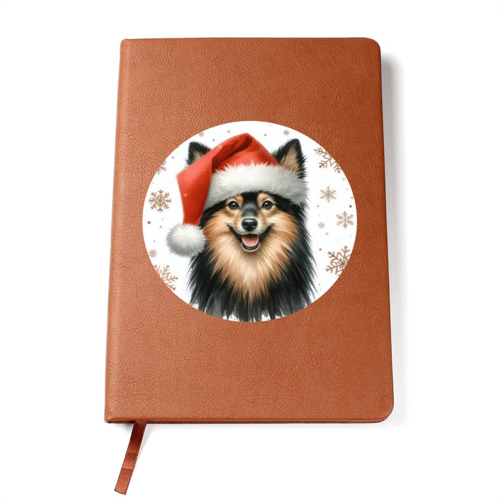 Christmas Dog - Schipperke - Vegan Leather Journal