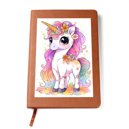 Cute Unicorn 095 - Vegan Leather Journal