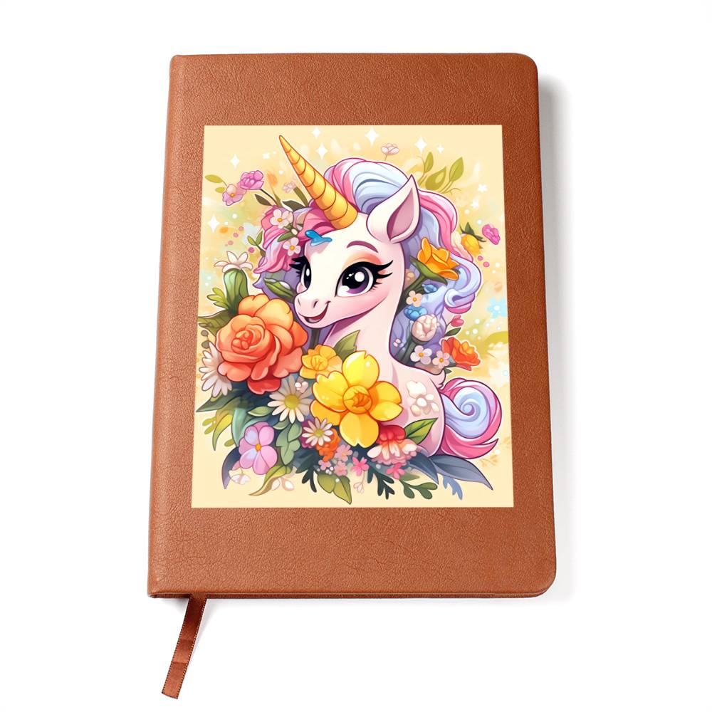 Cute Unicorn 068 - Vegan Leather Journal
