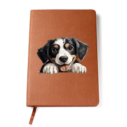 Appenzeller Sennenhund Peeking - Vegan Leather Journal