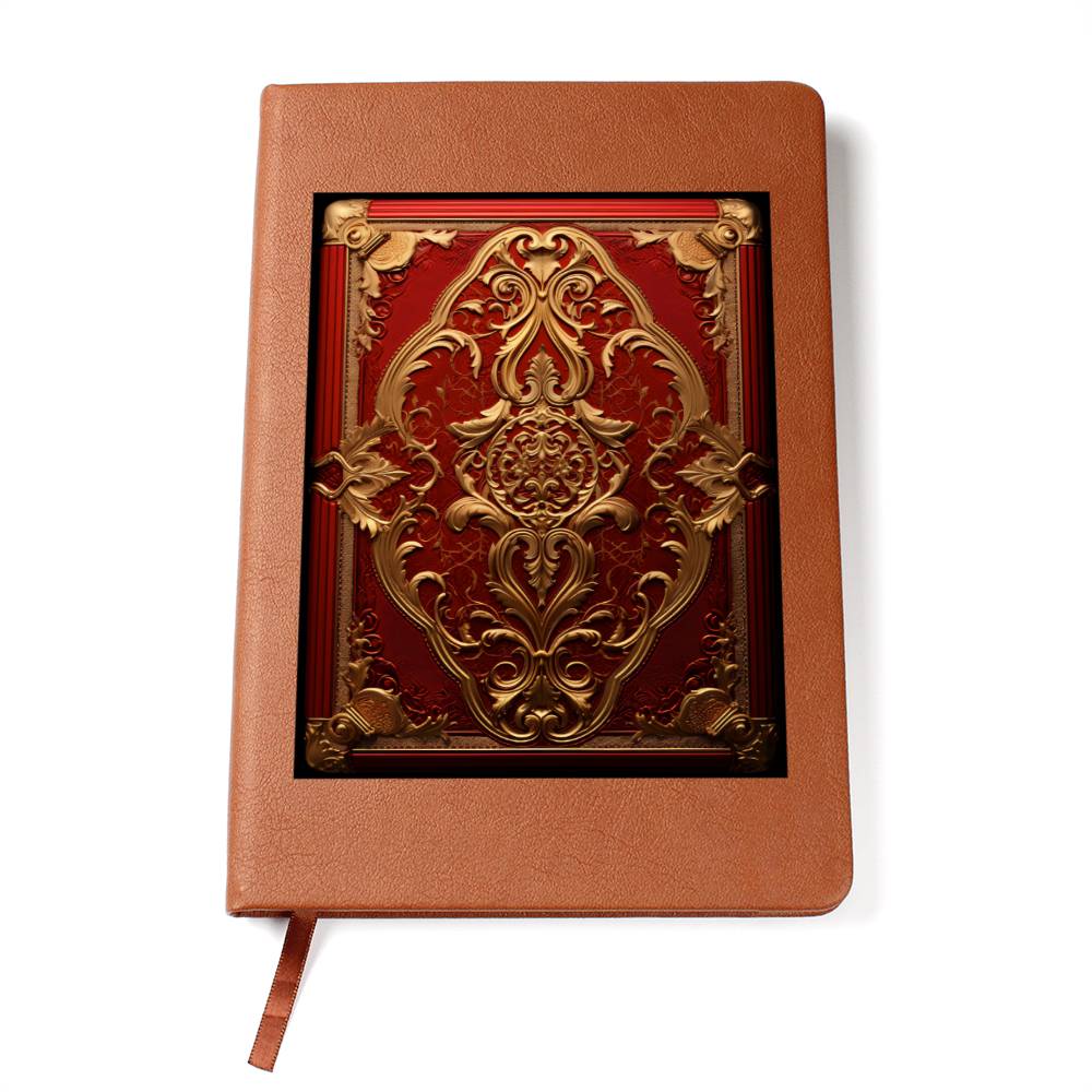 Ornate Gold Cover 017 - Vegan Leather Journal