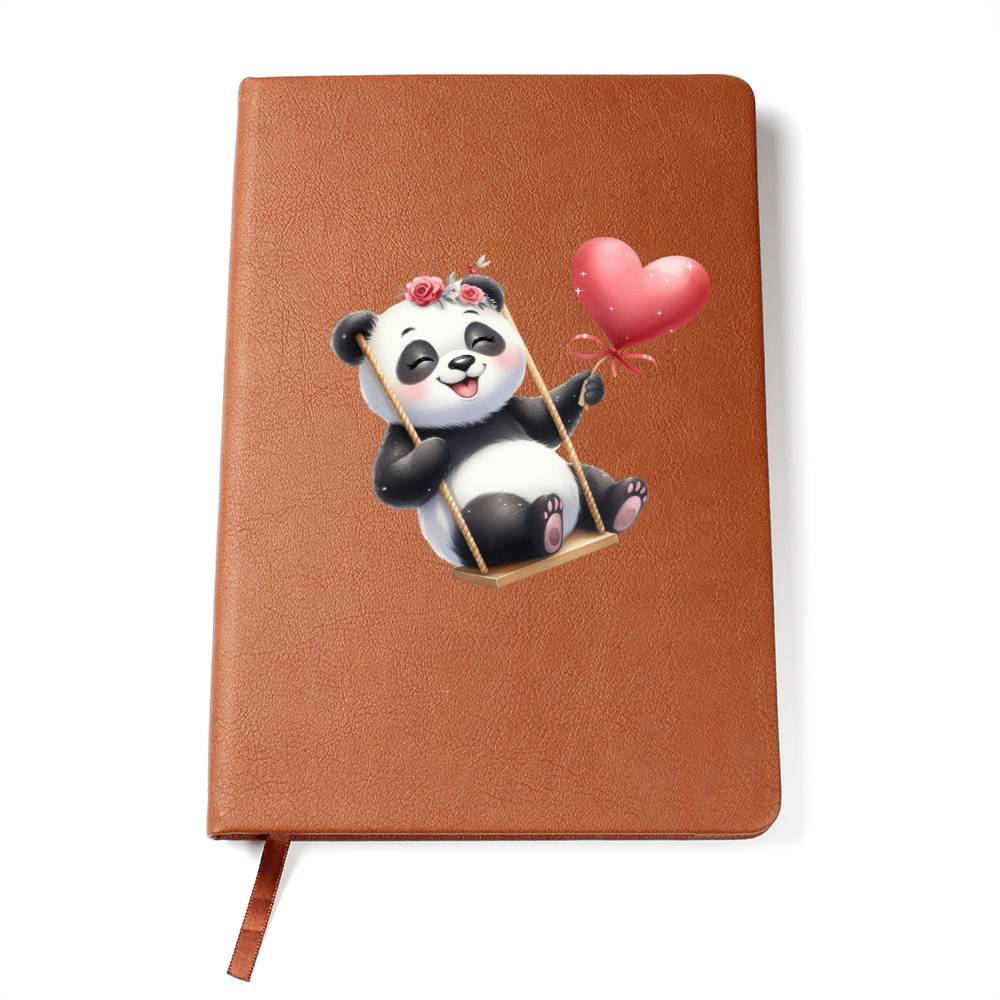 Valentine's Day Panda 015 - Vegan Leather Journal