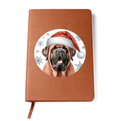 Christmas Dog - Neapolitan Mastiff - Vegan Leather Journal