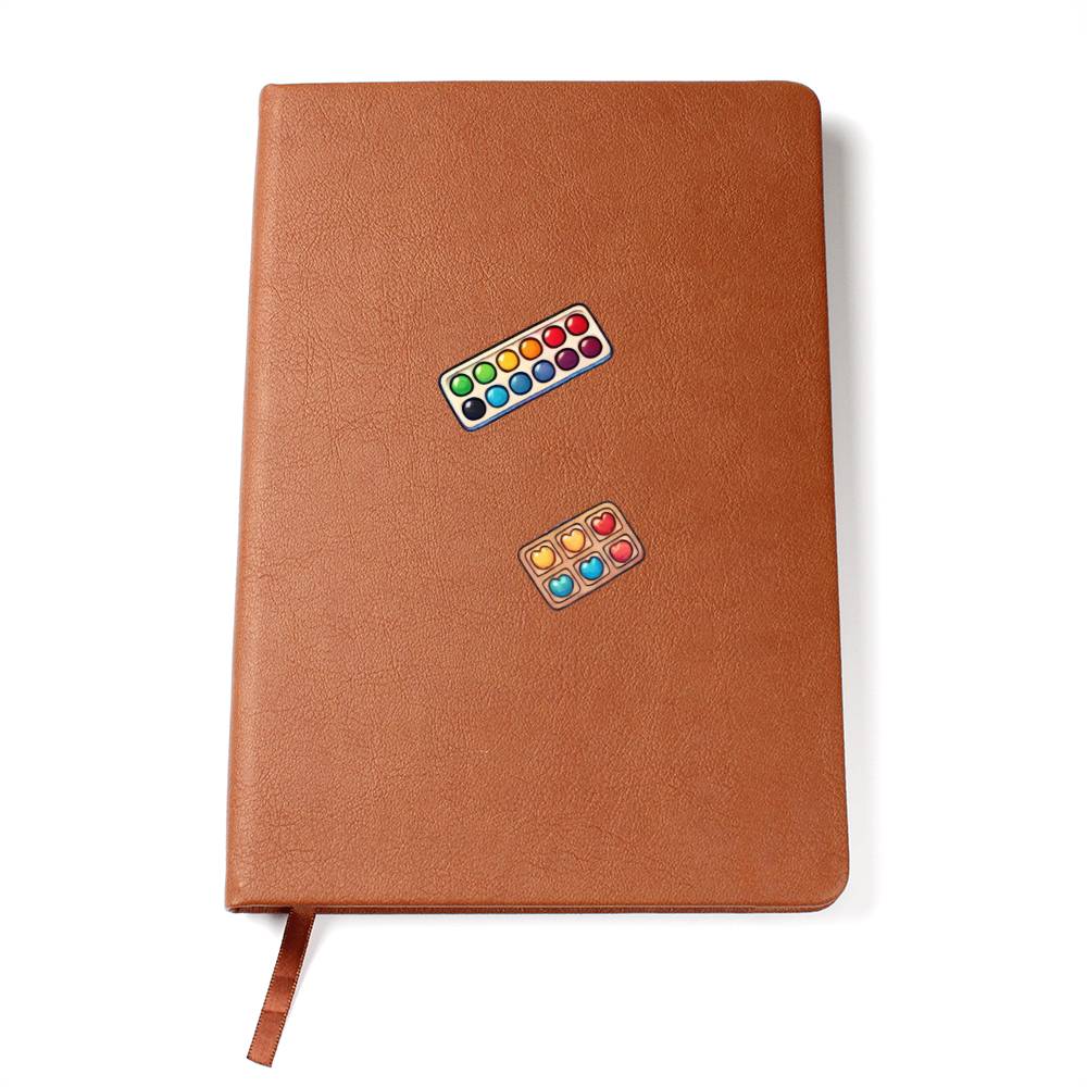 Cute Back to School Sticker 002 - Vegan Leather Journal
