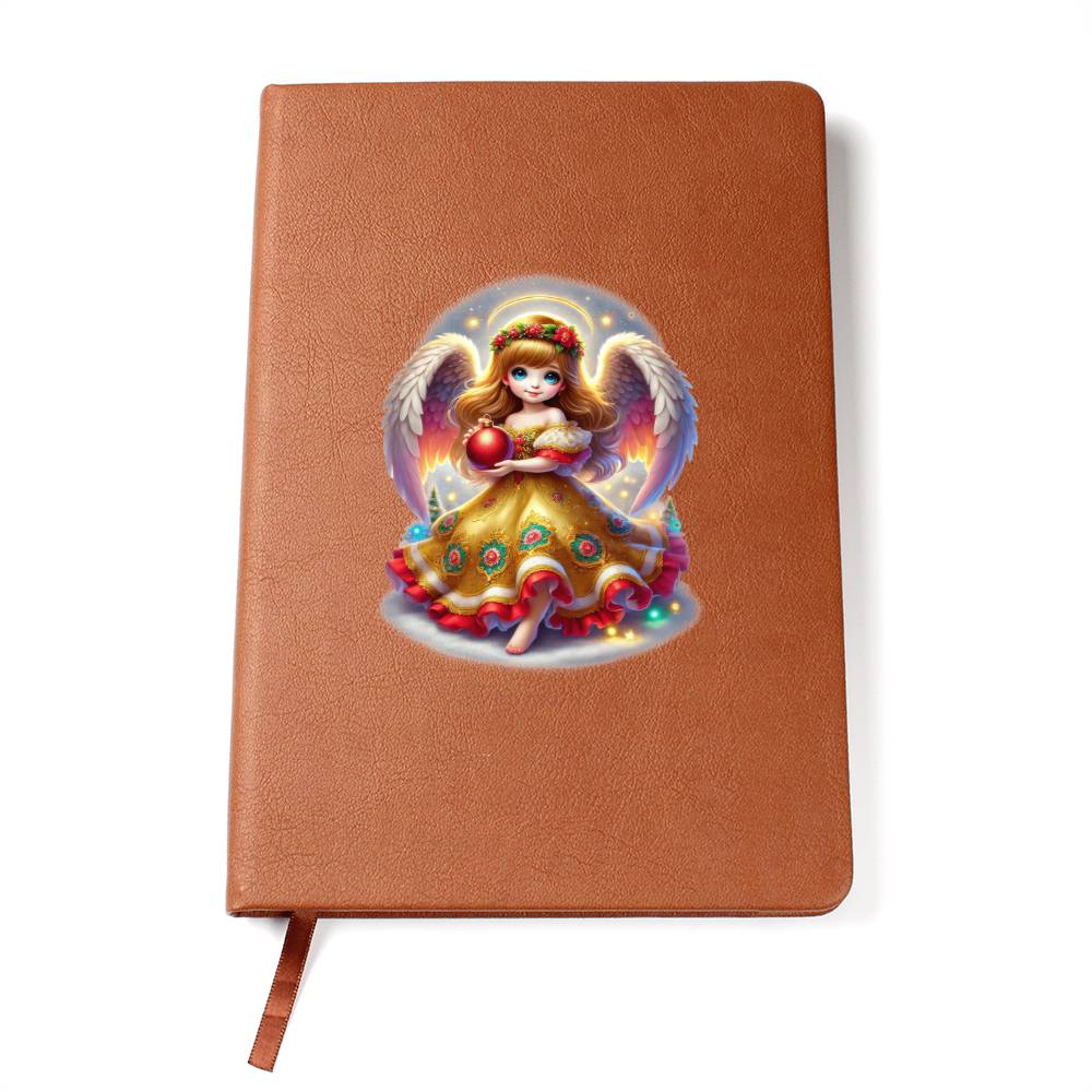 Cute Christmas Angel 018 - Vegan Leather Journal