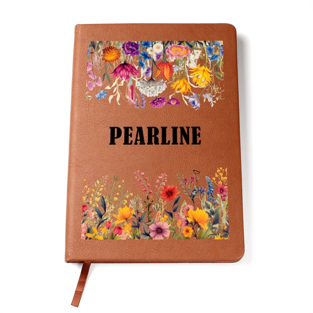Pearline (Botanical Blooms) - Vegan Leather Journal