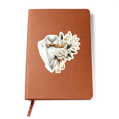 Luxury Wedding Decor Sticker 026 - Vegan Leather Journal