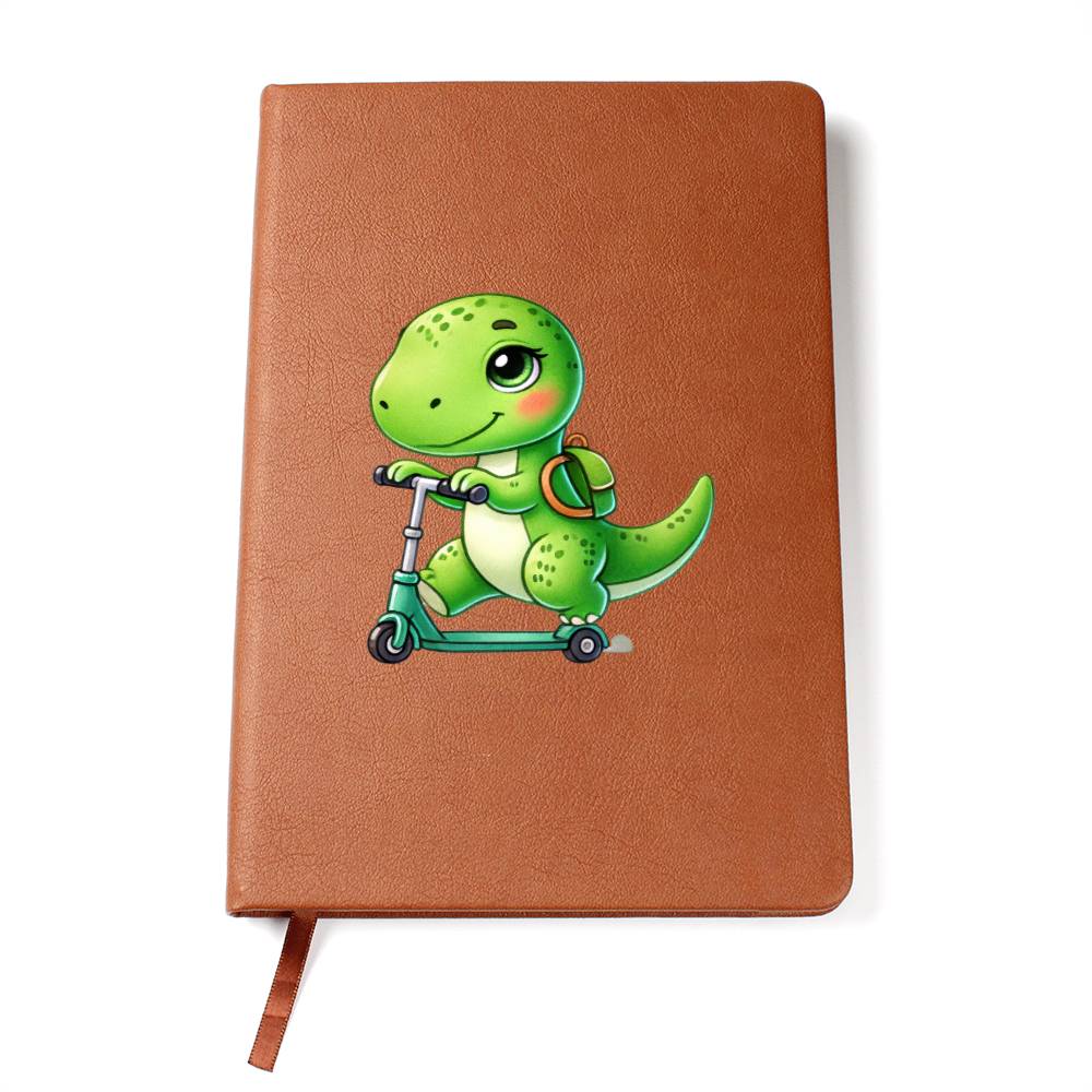 Colorful Baby Dinosaur 034 - Vegan Leather Journal