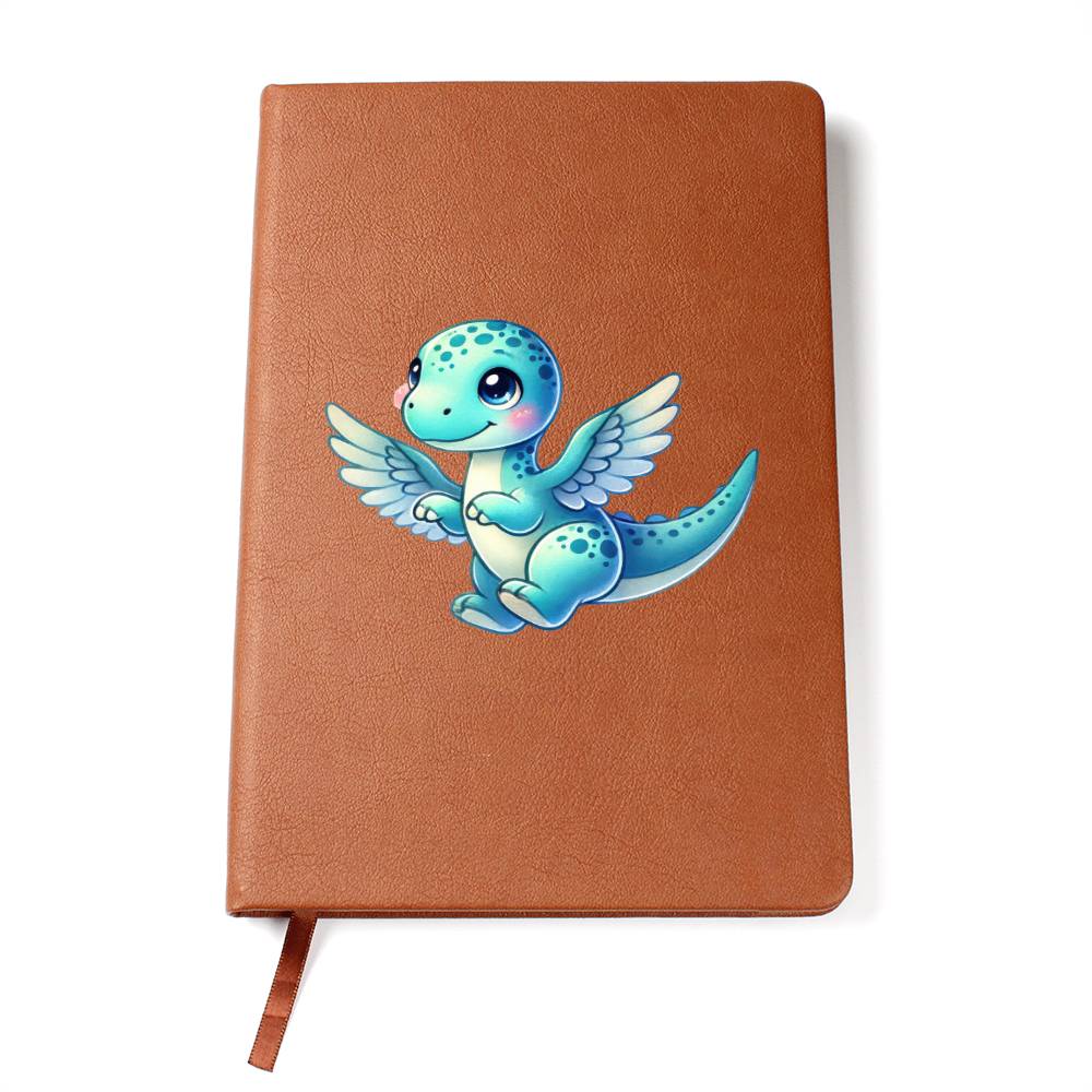 Colorful Baby Dinosaur 080 - Vegan Leather Journal