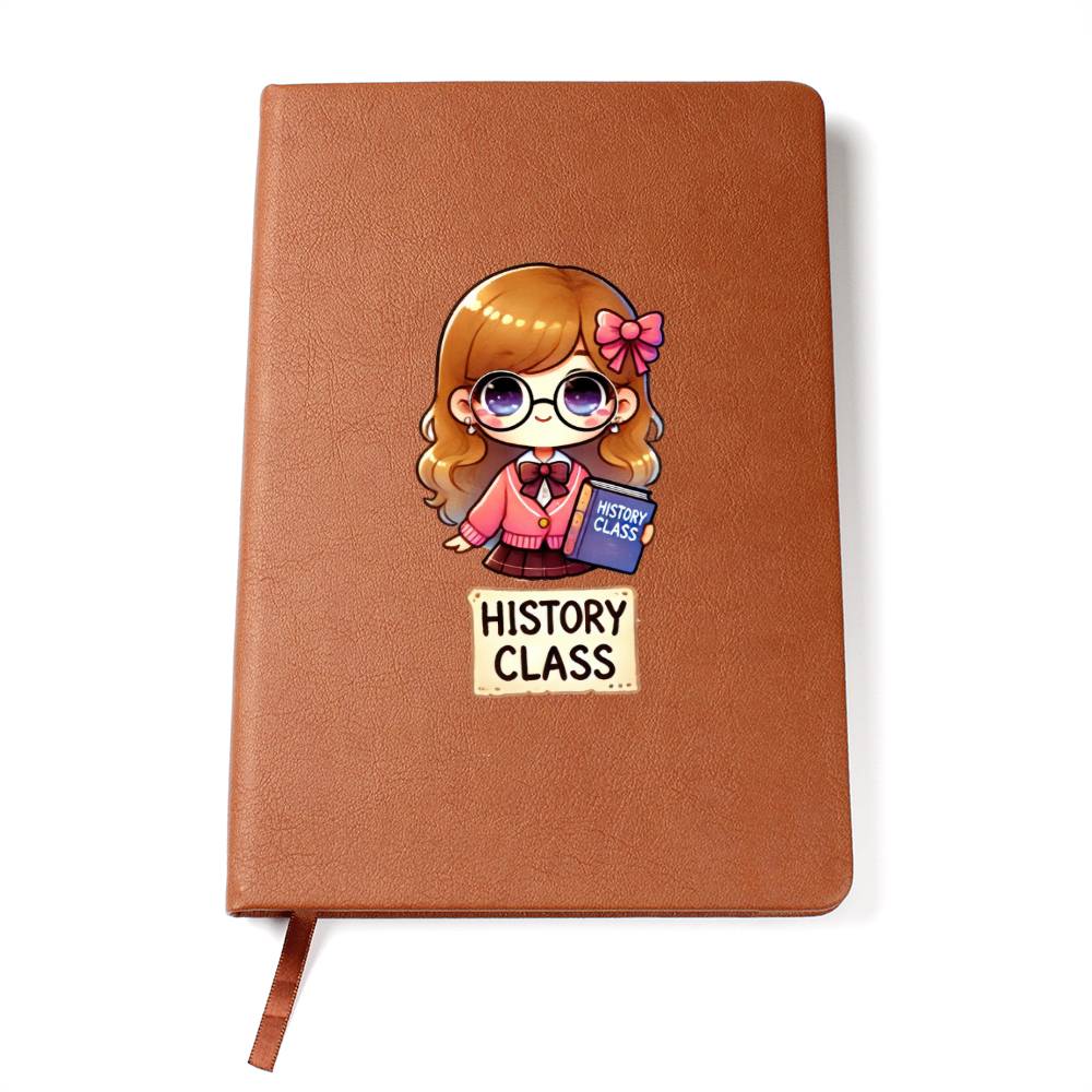 Cute Back to School Sticker 051 - Vegan Leather Journal