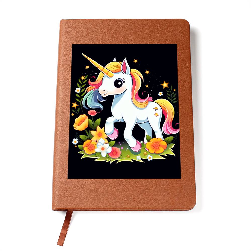 Cute Unicorn 102 - Vegan Leather Journal