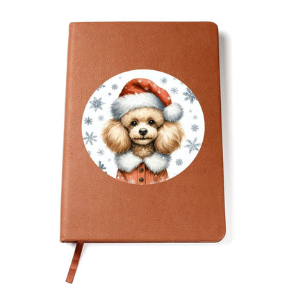 Christmas Dog - Toy Poodle - Vegan Leather Journal