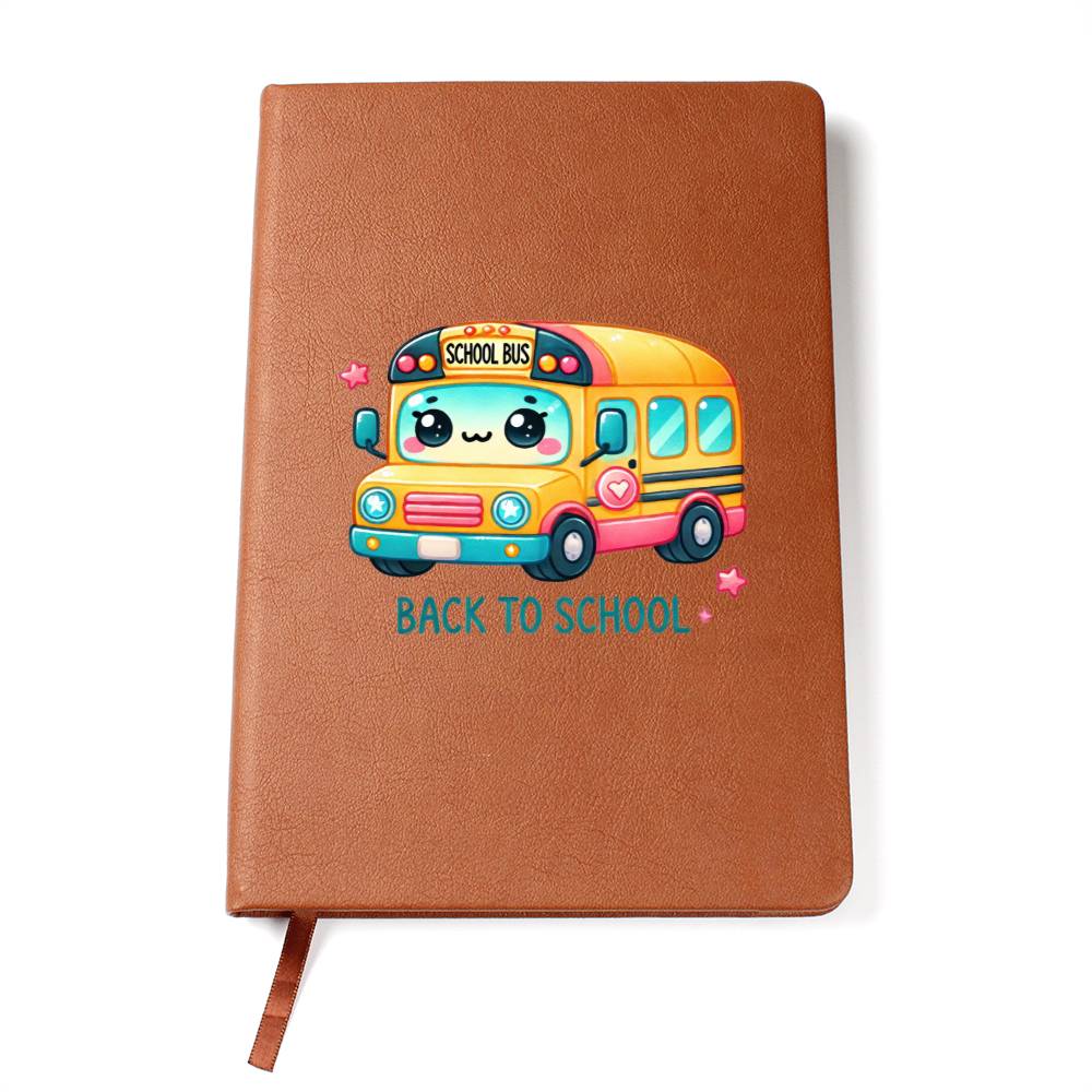 Cute Back to School Sticker 106 - Vegan Leather Journal