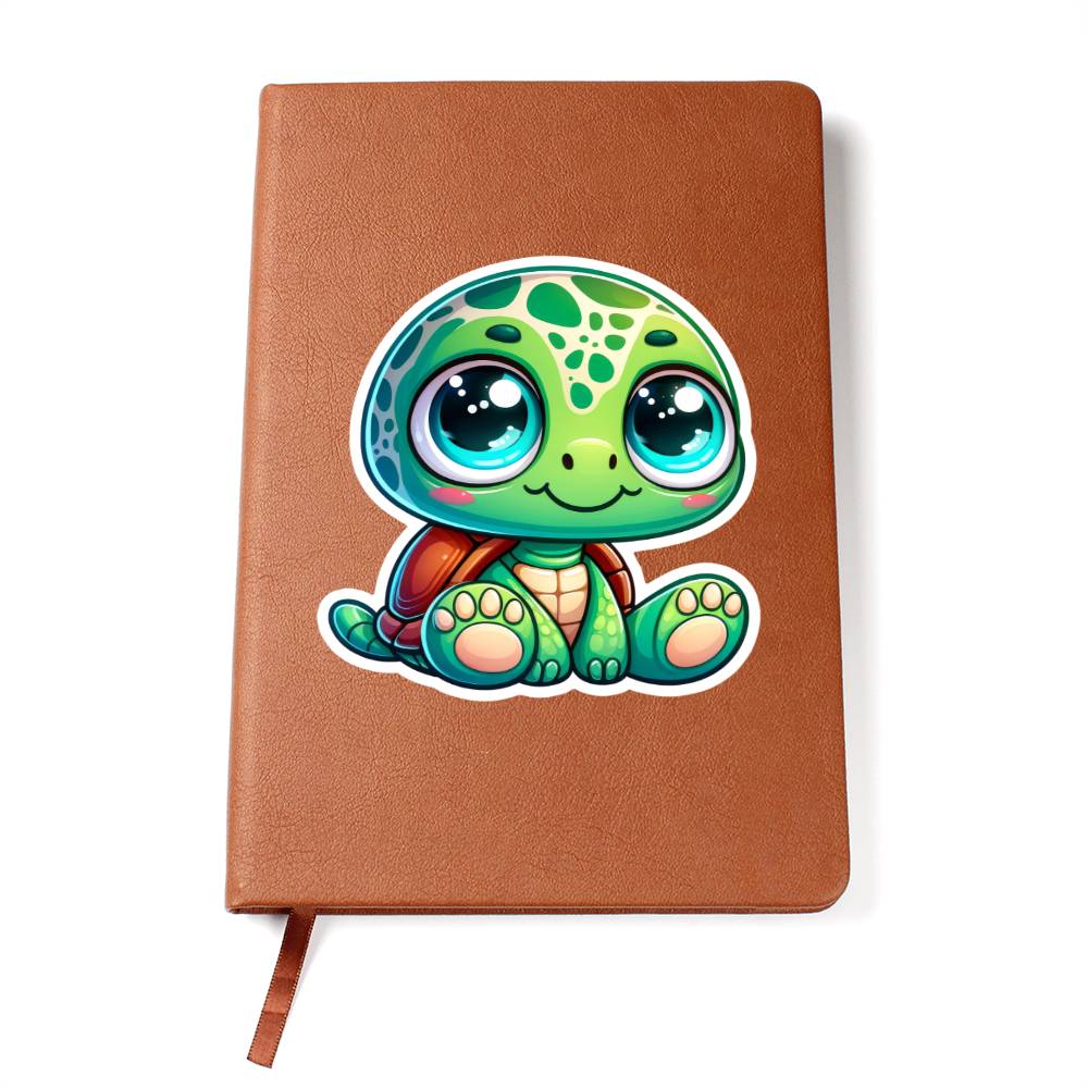 Cute Turtle sticker 201 - Vegan Leather Journal