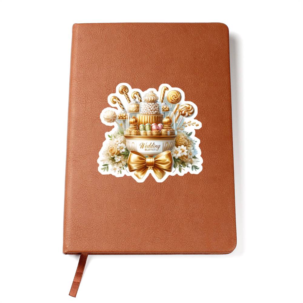Luxury Wedding Decor Sticker 057 - Vegan Leather Journal