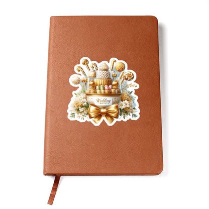 Luxury Wedding Decor Sticker 057 - Vegan Leather Journal