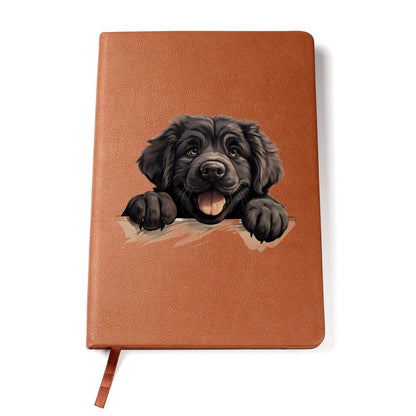 Newfoundland Peeking - Vegan Leather Journal