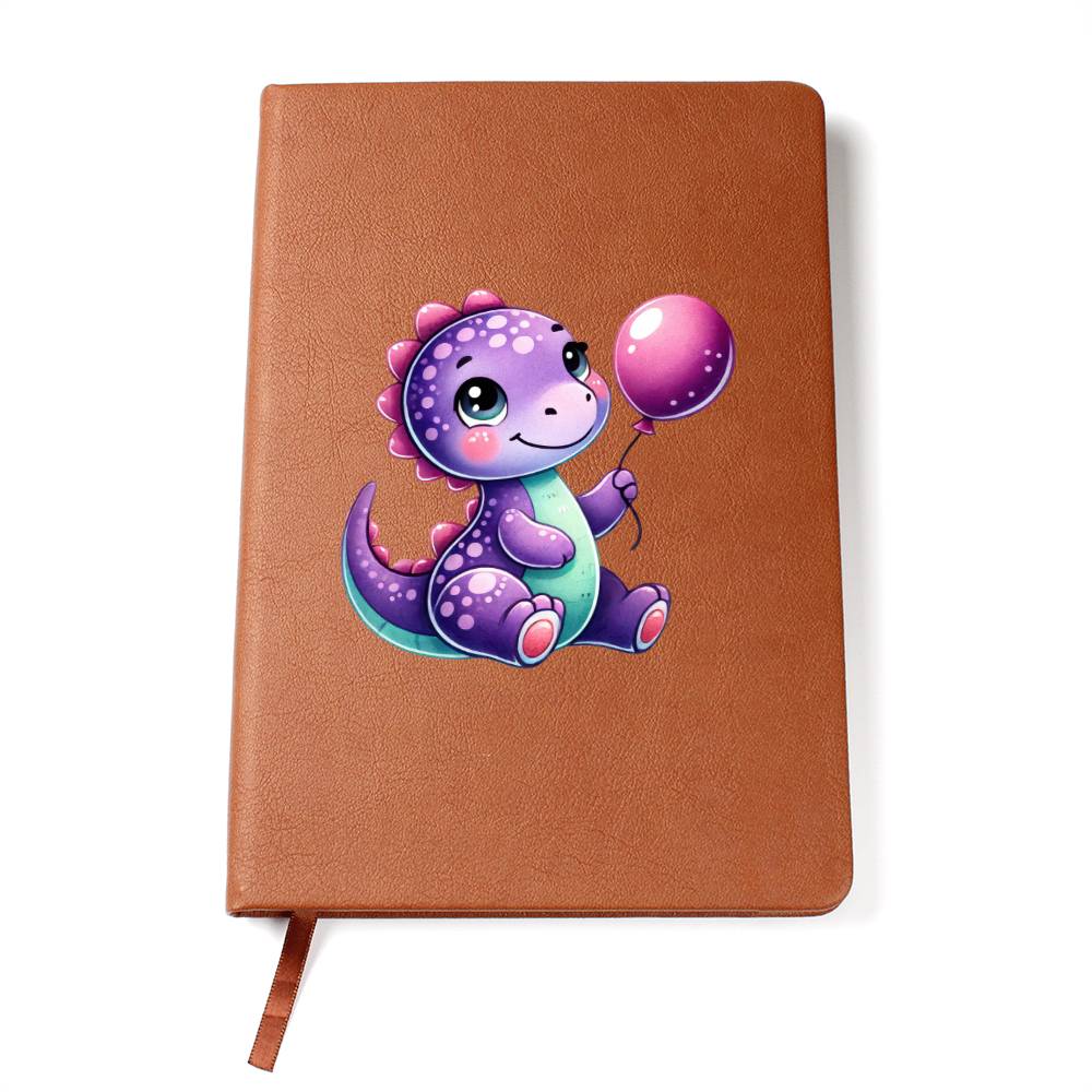 Colorful Baby Dinosaur 112 - Vegan Leather Journal