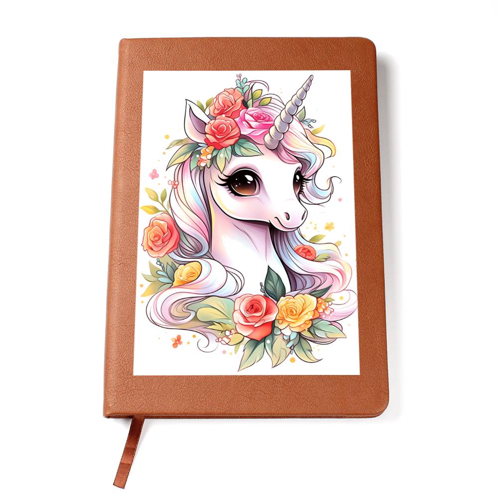 Cute Unicorn 018 - Vegan Leather Journal