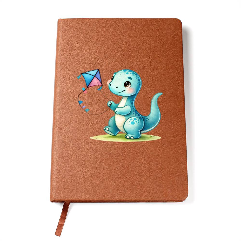 Colorful Baby Dinosaur 093 - Vegan Leather Journal