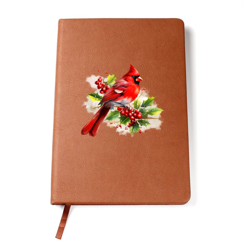 Christmas Cardinal 004 - Vegan Leather Journal