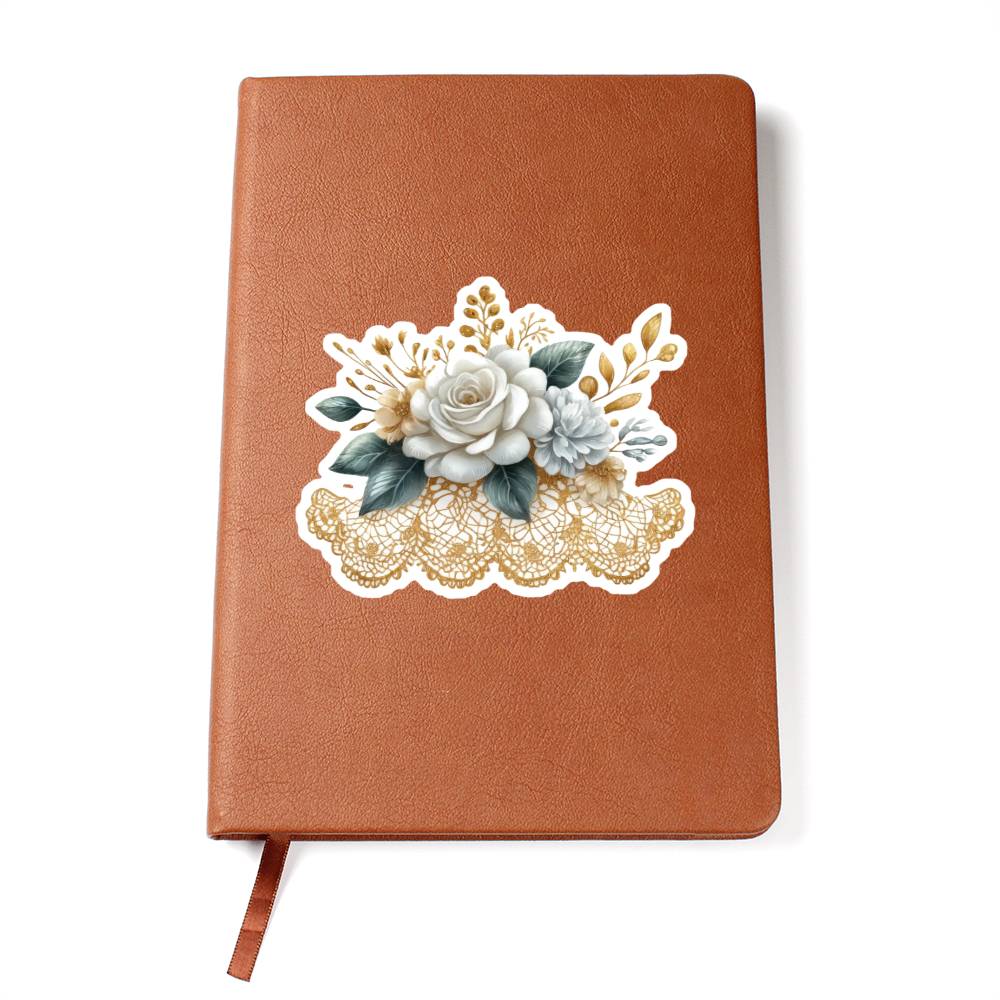 Luxury Wedding Decor Sticker 044 - Vegan Leather Journal