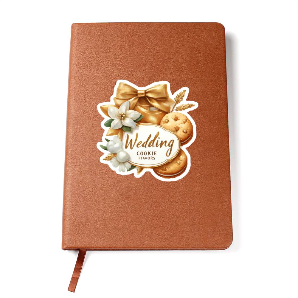 Luxury Wedding Decor Sticker 076 - Vegan Leather Journal