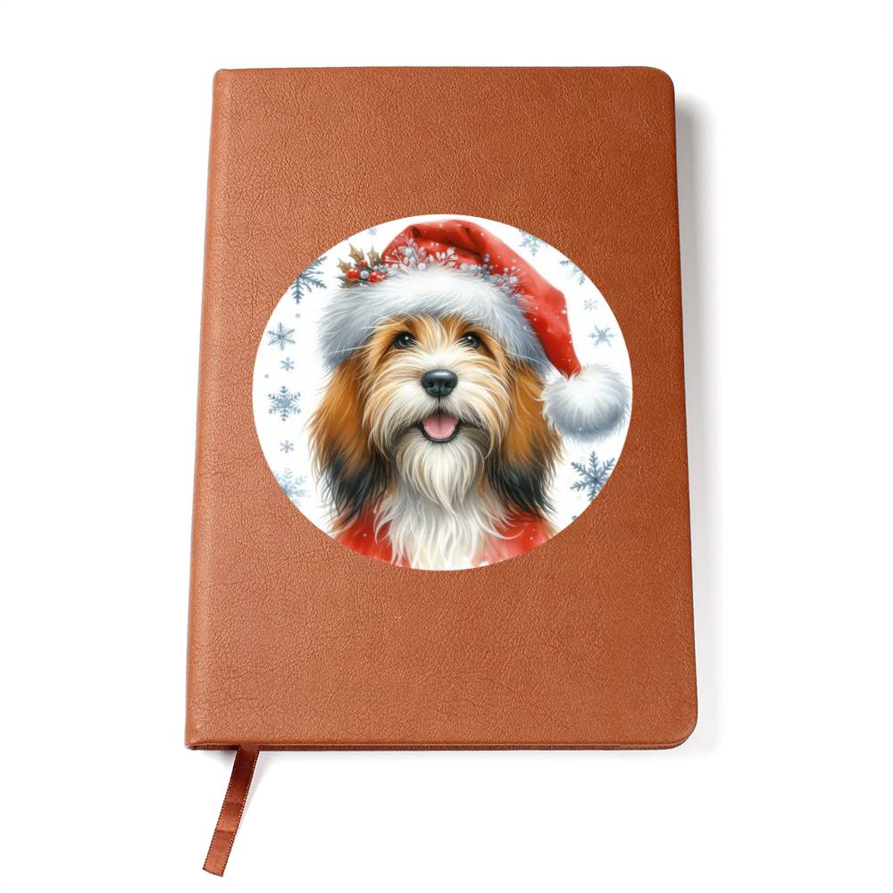 Christmas Dog - Petit Basset Griffon Vendeen - Vegan Leather Journal