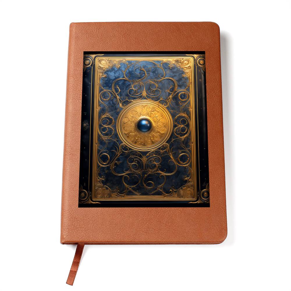 Ornate Gold Cover 019 - Vegan Leather Journal
