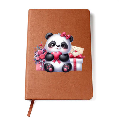 Valentine's Day Panda 012 - Vegan Leather Journal