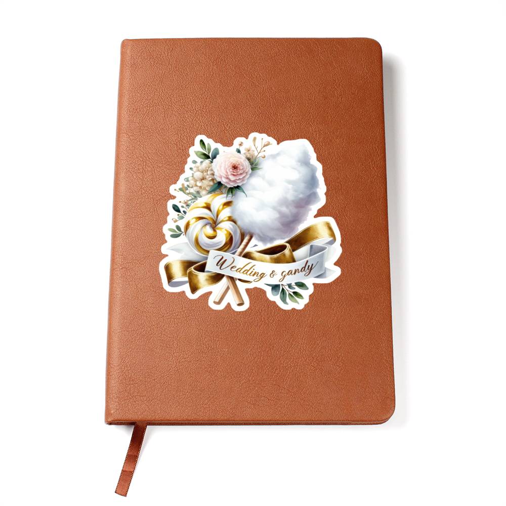 Luxury Wedding Decor Sticker 055 - Vegan Leather Journal