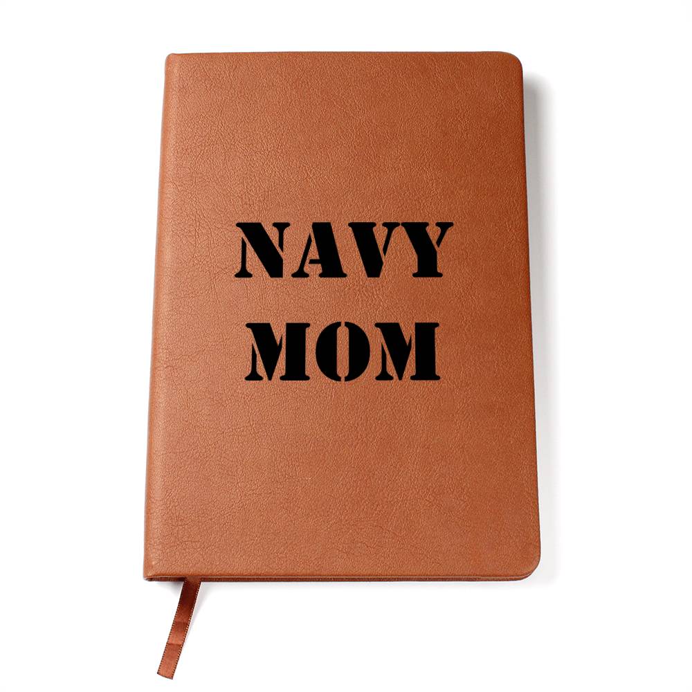 Navy Mom - Vegan Leather Journal