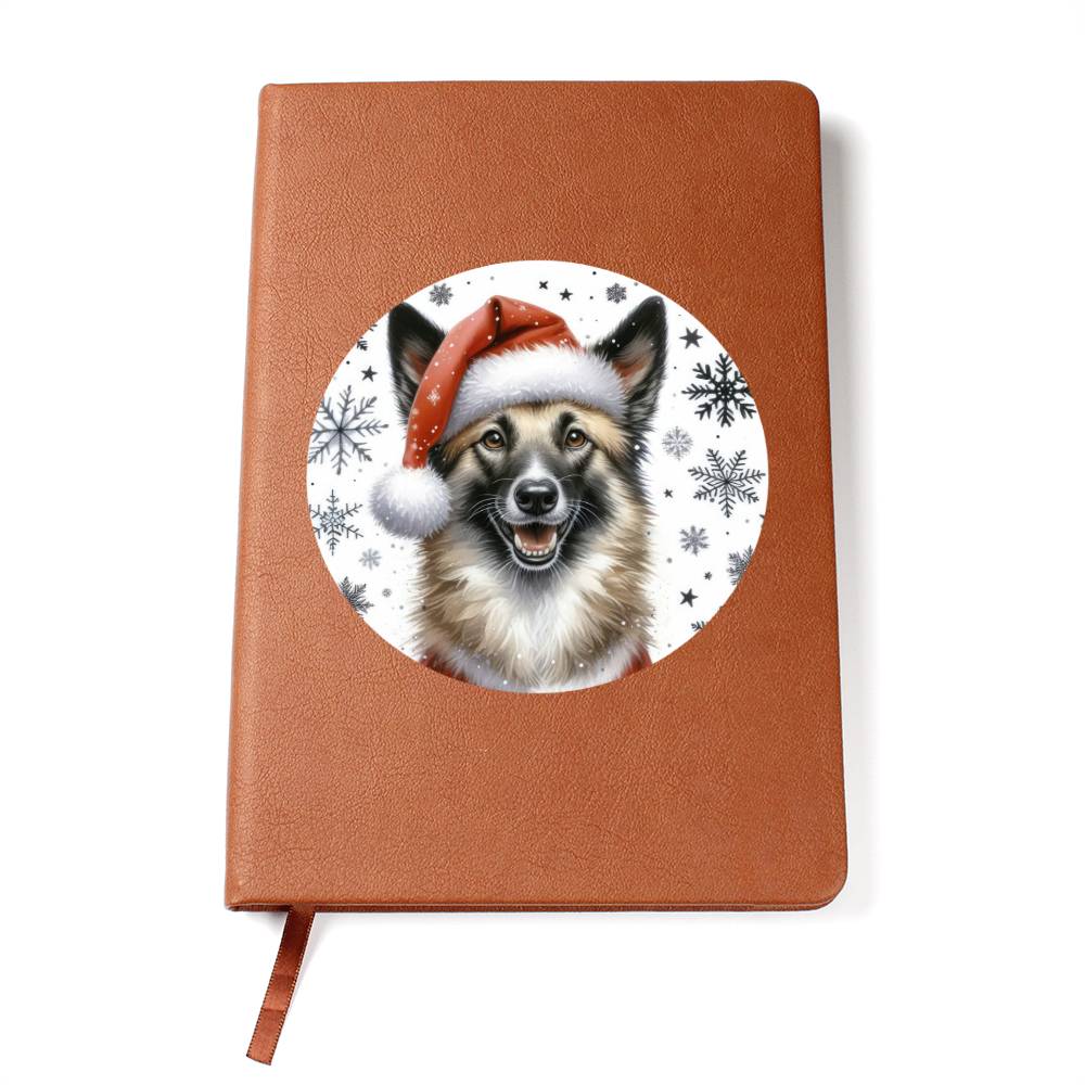 Christmas Dog - Mudi - Vegan Leather Journal