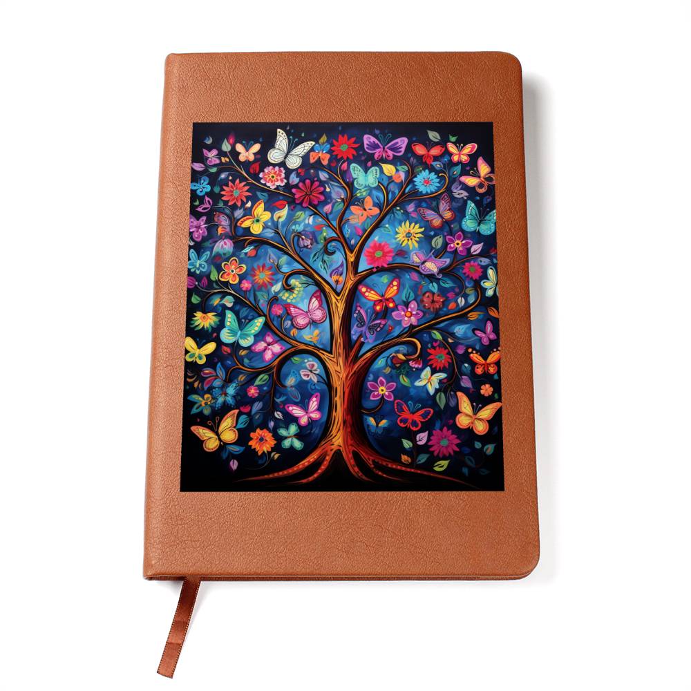 Birds And Floral Design 105 - Vegan Leather Journal