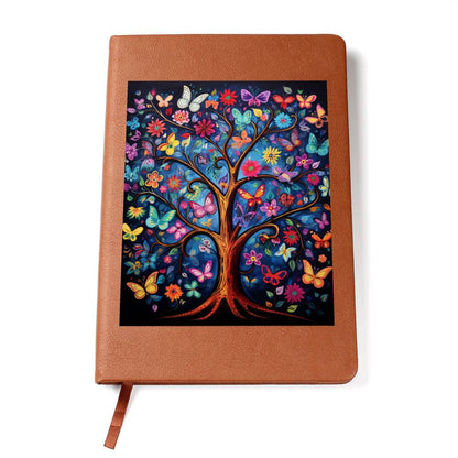 Birds And Floral Design 105 - Vegan Leather Journal