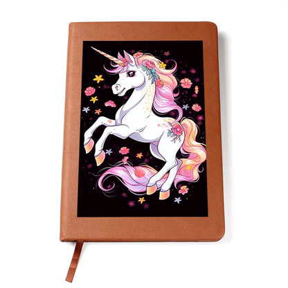 Cute Unicorn 098 - Vegan Leather Journal